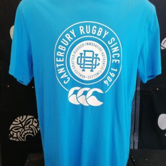 T-SHIRT CANTERBURY AZZURRA LOGO GRANDE