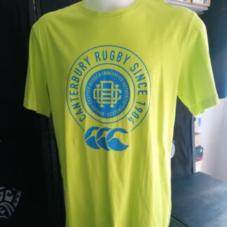 T-SHIRT CANTERBURY VERDE ACIDO LOGO GRANDE