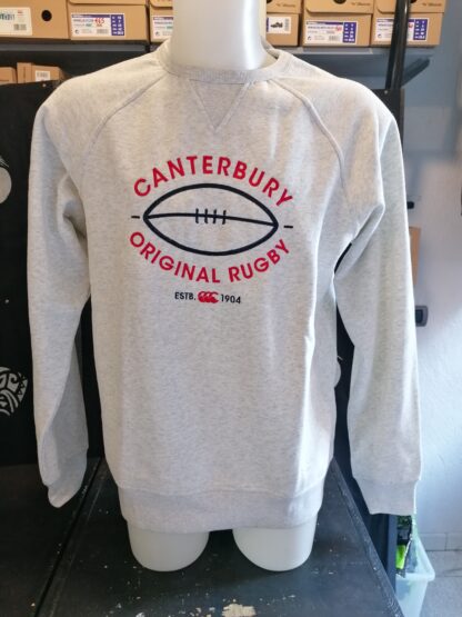 FELPA CANTERBURY SCRITTA ROSSA