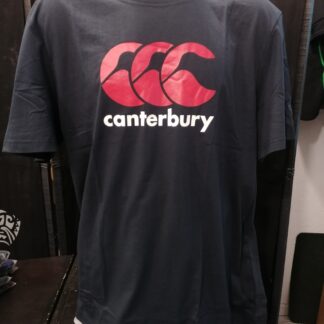 T-SHIRT CANTERBURY NAVY SCRITTA ROSSA