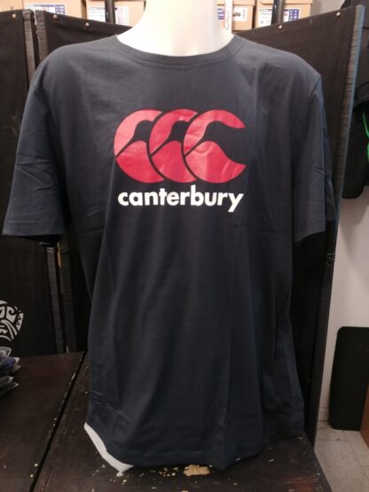 T-SHIRT CANTERBURY NAVY SCRITTA ROSSA