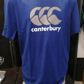 T-SHIRT CANTERBURY BLU SCRITTA ARGENTO