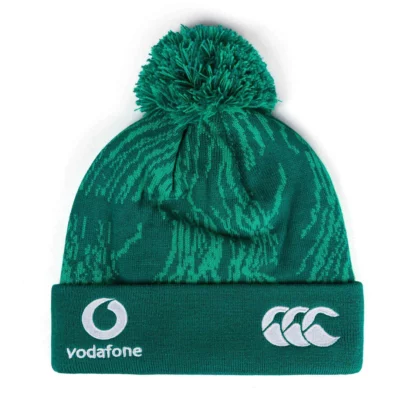 Irlanda cuffia verde con pom pom